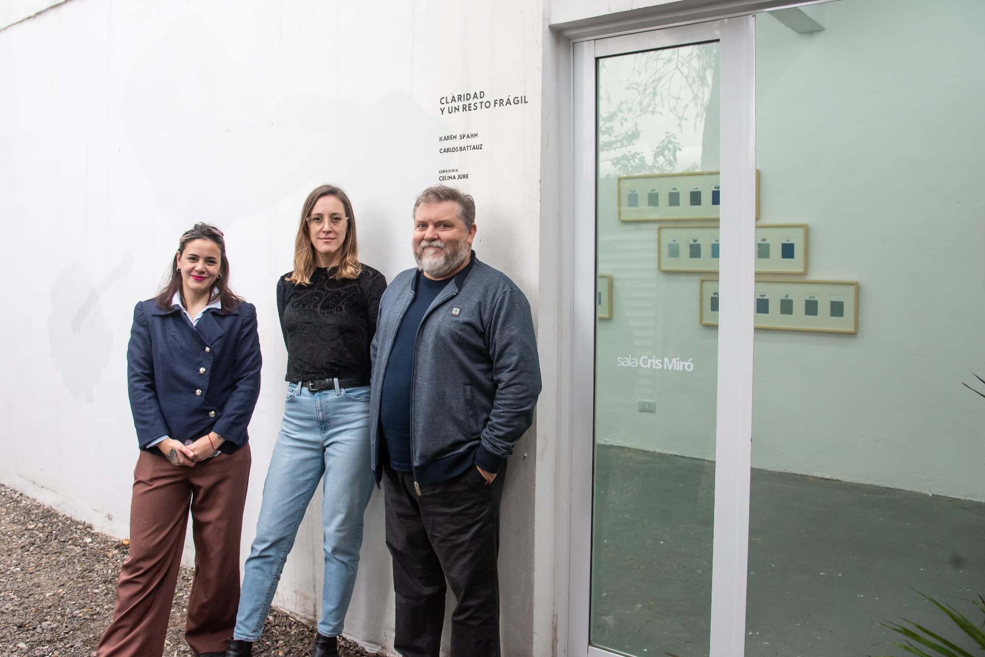 Karen Spahn, Carlos Battauz y Celina Jure en la sala Cris Miró